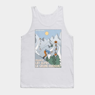 Le Grand Bornand, Les Alpes, France Retro Travel Tank Top